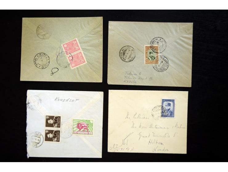 1912/1957, Town cancellations, approximately 280 covers with several hundred different cancellations, some very scarce, a nic