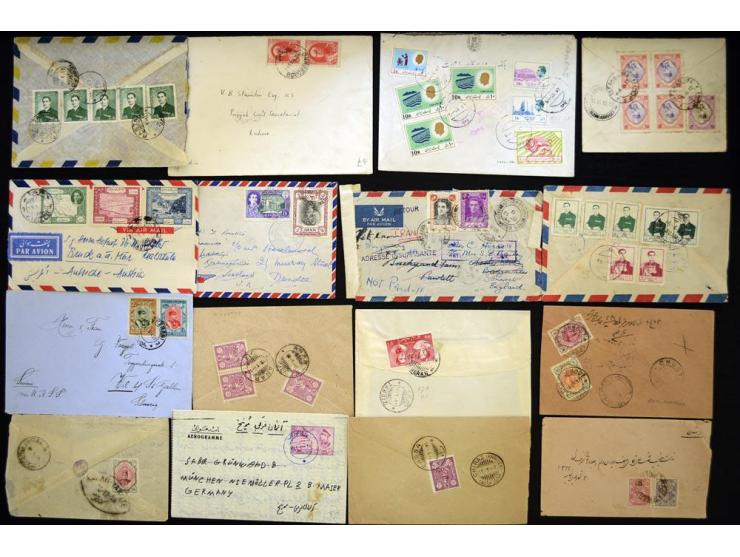1912/1957, Town cancellations, approximately 280 covers with several hundred different cancellations, some very scarce, a nic