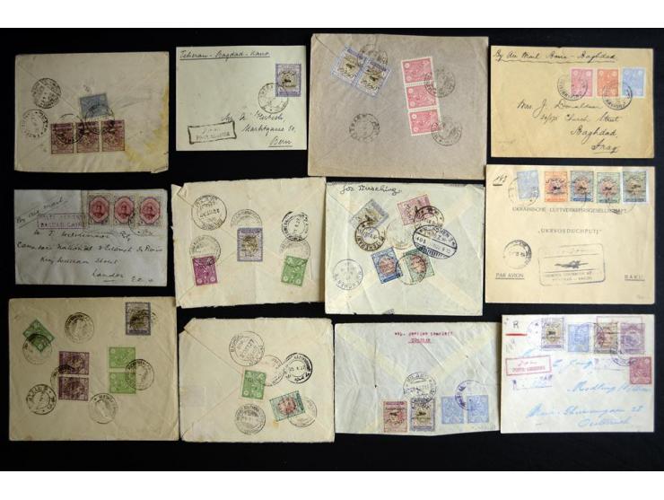 1922/28, Early Air Mail collection, approximately 80 covers sent via air mail to and from Persia, includes several different 