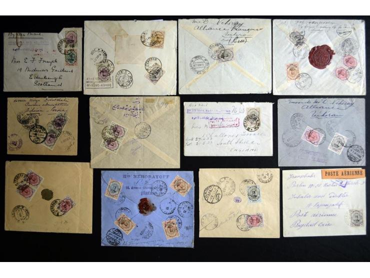 1922/28, Early Air Mail collection, approximately 80 covers sent via air mail to and from Persia, includes several different 