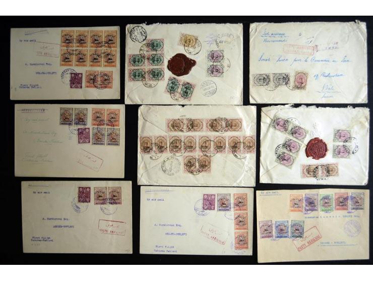 1922/28, Early Air Mail collection, approximately 80 covers sent via air mail to and from Persia, includes several different 