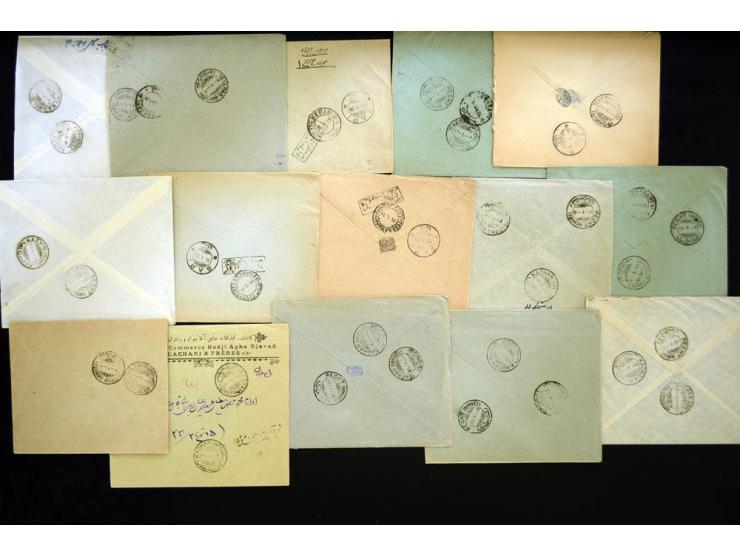 1923/25, Pre-Paid handstamps, approximately 146 covers with various pre-paid postage markings, a variety of different city ma