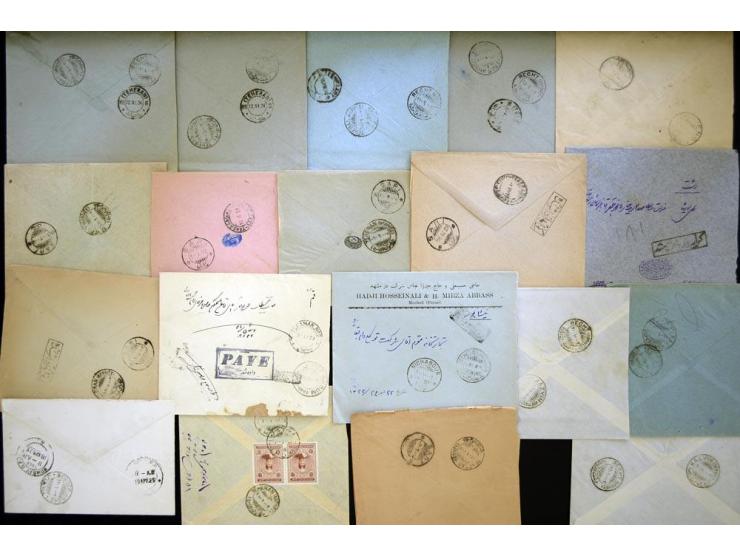 1923/25, Pre-Paid handstamps, approximately 146 covers with various pre-paid postage markings, a variety of different city ma