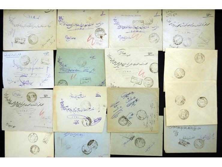 1923/25, Pre-Paid handstamps, approximately 146 covers with various pre-paid postage markings, a variety of different city ma