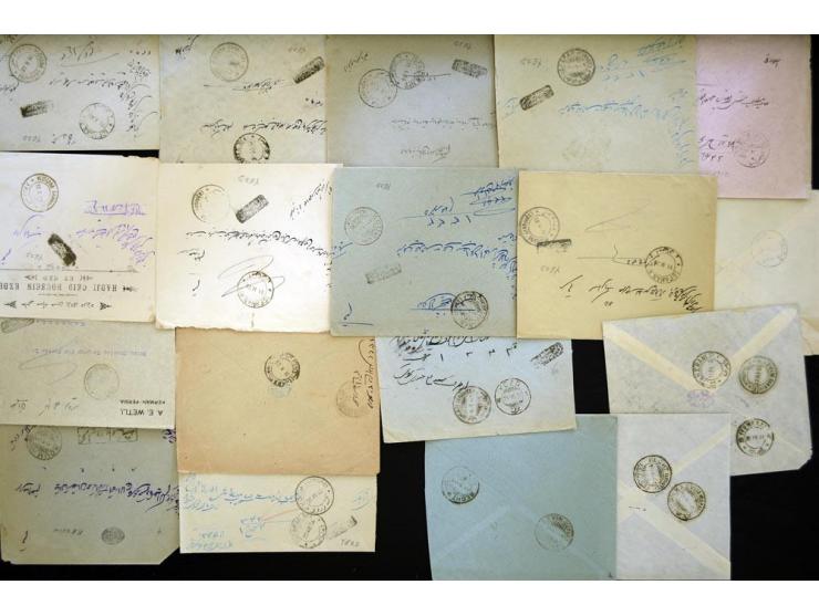 1923/25, Pre-Paid handstamps, approximately 146 covers with various pre-paid postage markings, a variety of different city ma