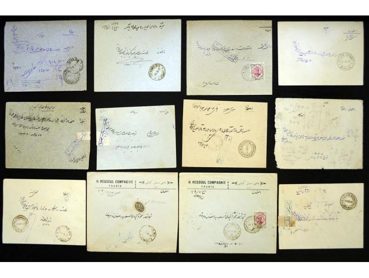 1916/1917, Isfahan Censor, 23 covers bearing the dark blue rectangular censor marking of Isfahan, very nice collection