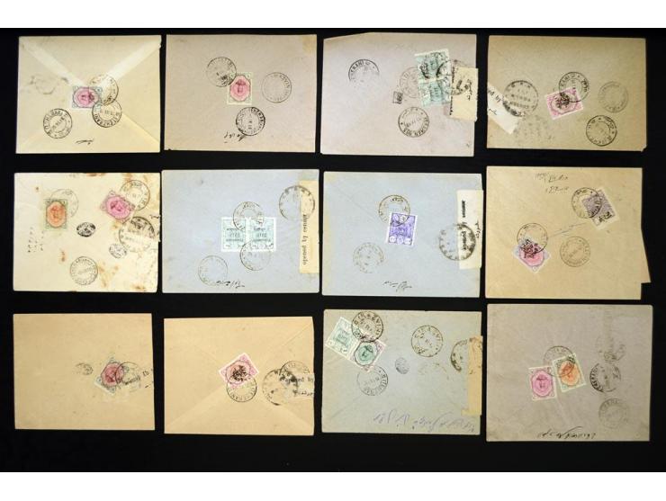 1918/1919, Dunster-force Censors, 55 covers bearing the black circular Dunsterforce censor marking, scarce on cover, most in 