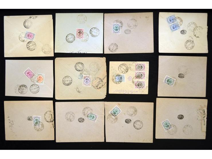 1918/1919, Dunster-force Censors, 55 covers bearing the black circular Dunsterforce censor marking, scarce on cover, most in 