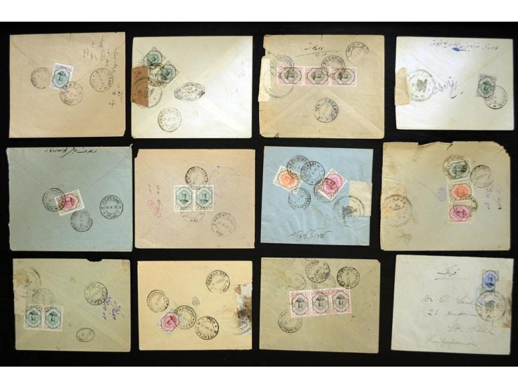 1920/1921, Government Military censors, approximately 71 covers bearing the Persian government military censors, including ma