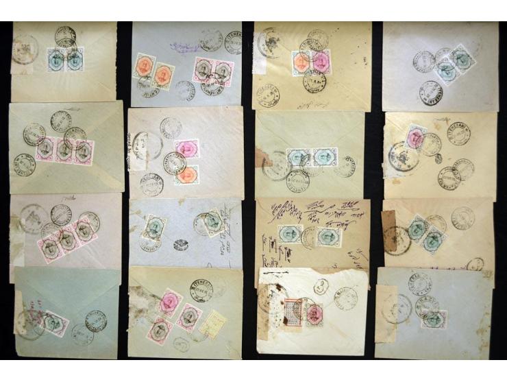 1920/1921, Government Military censors, approximately 71 covers bearing the Persian government military censors, including ma