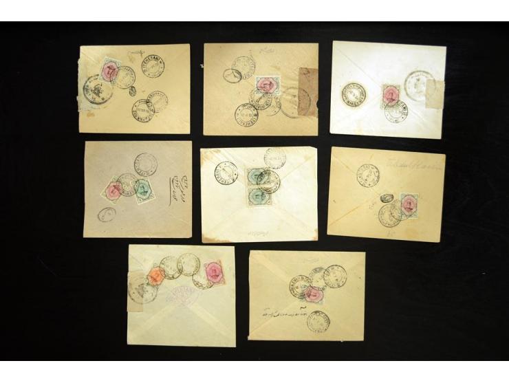 1920/1921, Government Military censors, approximately 71 covers bearing the Persian government military censors, including ma