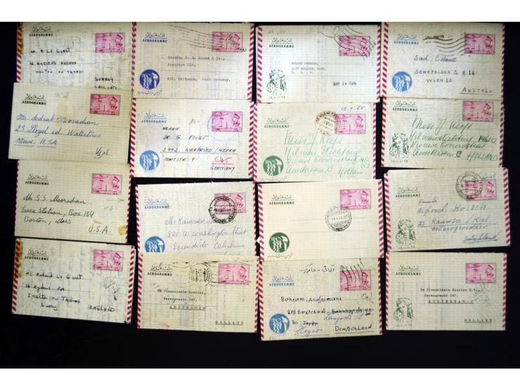 1956/80 (ca.), about 240 aerogrammes, unused and used, includin some better items