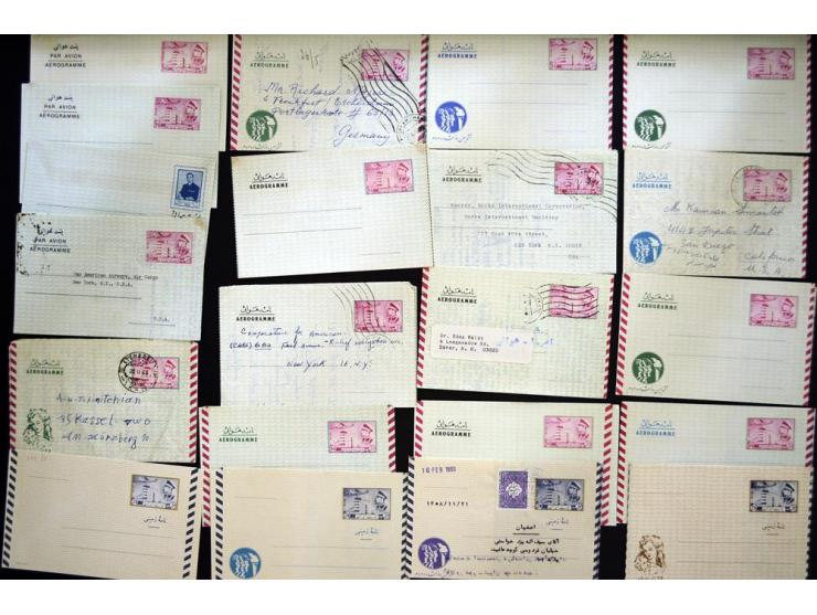 1956/80 (ca.), about 240 aerogrammes, unused and used, includin some better items