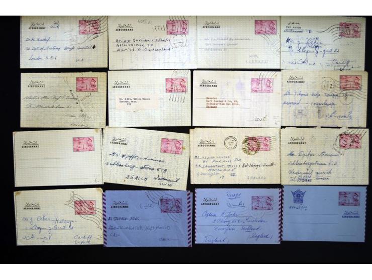 1956/80 (ca.), about 240 aerogrammes, unused and used, includin some better items