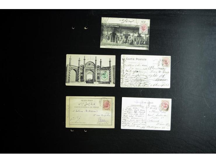 1902/1924, Approximately 195 postcards, showing many street and city views of Persia, some RPPC, all franked with Persian sta