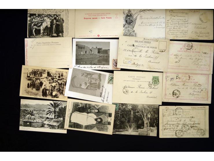 1905/ca.1920s, Picture Postcards, approximately 90 postcards of Persia, many showing street and city views as well as people,