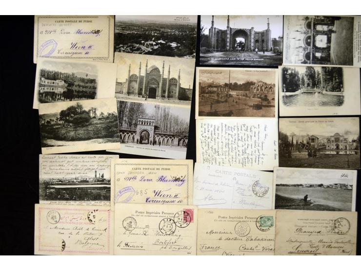 1905/ca.1920s, Picture Postcards, approximately 90 postcards of Persia, many showing street and city views as well as people,