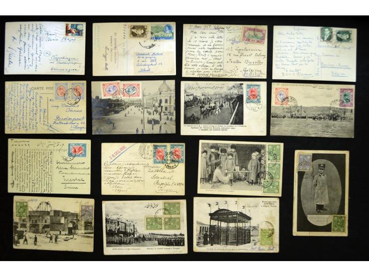 1924/1975, approximately 227 postcards from Persia/Iran, many street and city views, all franked with Persian/Iranian stamps,