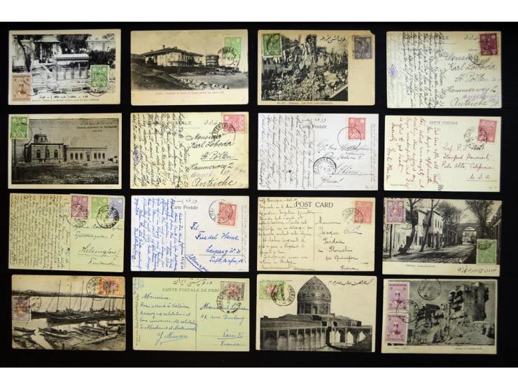 1924/1975, approximately 227 postcards from Persia/Iran, many street and city views, all franked with Persian/Iranian stamps,