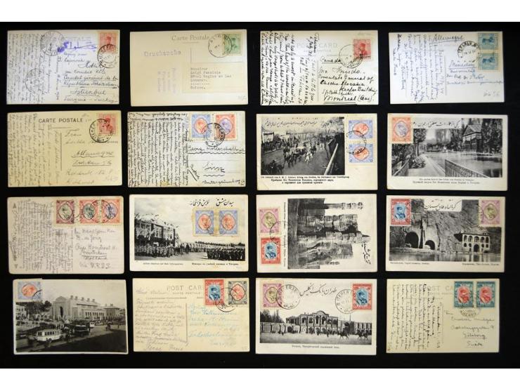 1924/1975, approximately 227 postcards from Persia/Iran, many street and city views, all franked with Persian/Iranian stamps,