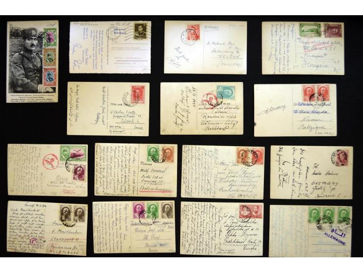 1924/1975, approximately 227 postcards from Persia/Iran, many street and city views, all franked with Persian/Iranian stamps,