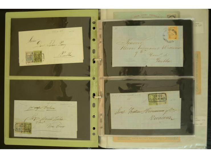 1856/1923, Posten Briefe, Briefteile und viele Ganzsachen, die Briefe und Briefteile alle sign. A. Diena