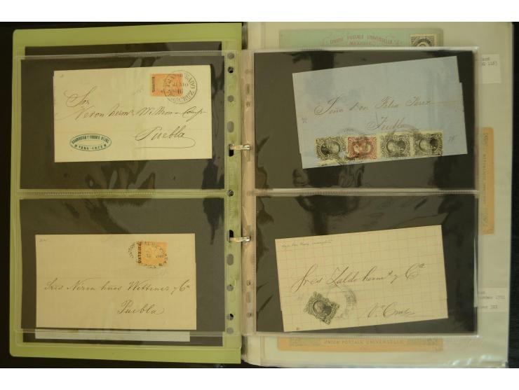 1856/1923, Posten Briefe, Briefteile und viele Ganzsachen, die Briefe und Briefteile alle sign. A. Diena