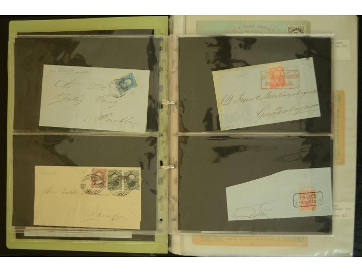 1856/1923, Posten Briefe, Briefteile und viele Ganzsachen, die Briefe und Briefteile alle sign. A. Diena