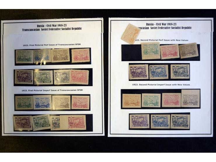 1923, in den Hauptnummern bis auf MI.-Nr. 25-26 komplette ungebrauchte und gestempelte Sammlung, sowie Mi.-Nr. 17-24U und 27-