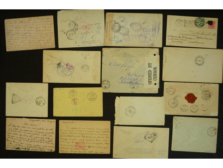 1835/1940 (ca.), umfangreicher Posten ab Vorphila mit ca. 140 Briefen, Karten und Ganzsachen, dabei sehr viel Retou-Post inkl