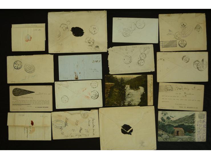 1835/1940 (ca.), umfangreicher Posten ab Vorphila mit ca. 140 Briefen, Karten und Ganzsachen, dabei sehr viel Retou-Post inkl