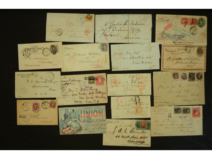 1835/1940 (ca.), umfangreicher Posten ab Vorphila mit ca. 140 Briefen, Karten und Ganzsachen, dabei sehr viel Retou-Post inkl