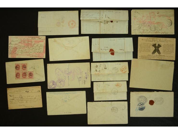 1835/1940 (ca.), umfangreicher Posten ab Vorphila mit ca. 140 Briefen, Karten und Ganzsachen, dabei sehr viel Retou-Post inkl