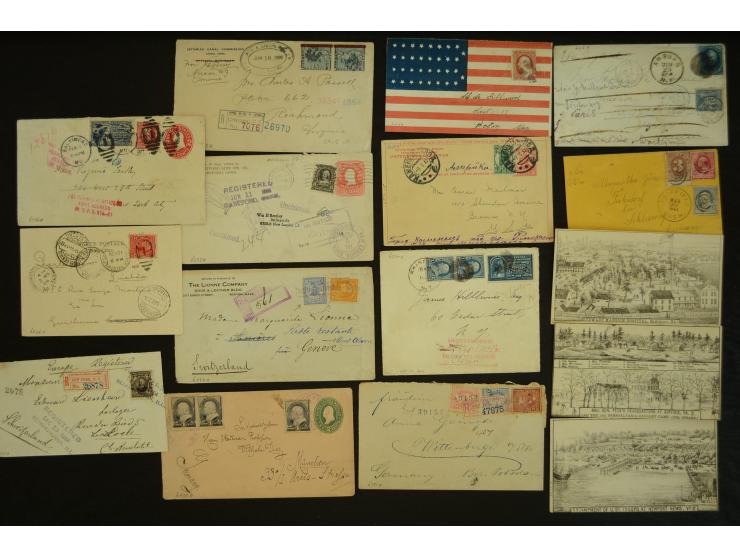 1835/1940 (ca.), umfangreicher Posten ab Vorphila mit ca. 140 Briefen, Karten und Ganzsachen, dabei sehr viel Retou-Post inkl