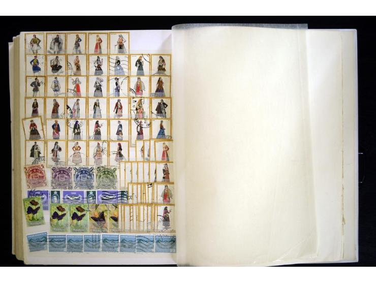 1870/1980, interessante Partie mit Teilsammlungen und Doubletten, Schwerpunkt Asien mit Thailand, China, Pakistan, Japan und 