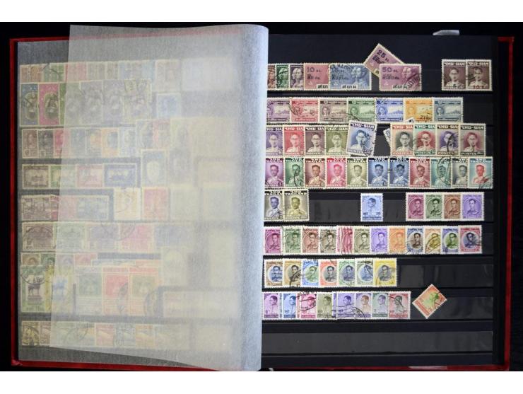 1870/1980, interessante Partie mit Teilsammlungen und Doubletten, Schwerpunkt Asien mit Thailand, China, Pakistan, Japan und 