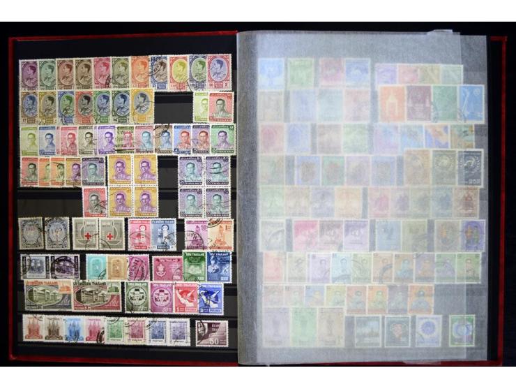 1870/1980, interessante Partie mit Teilsammlungen und Doubletten, Schwerpunkt Asien mit Thailand, China, Pakistan, Japan und 