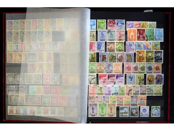 1870/1980, interessante Partie mit Teilsammlungen und Doubletten, Schwerpunkt Asien mit Thailand, China, Pakistan, Japan und 