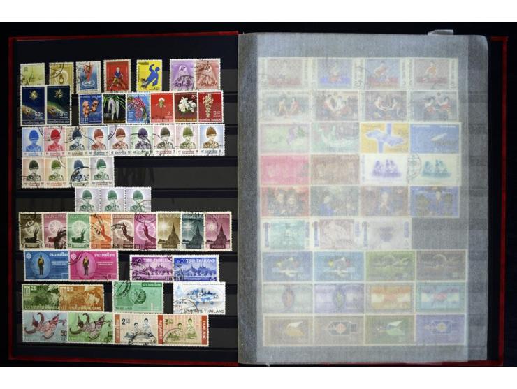 1870/1980, interessante Partie mit Teilsammlungen und Doubletten, Schwerpunkt Asien mit Thailand, China, Pakistan, Japan und 