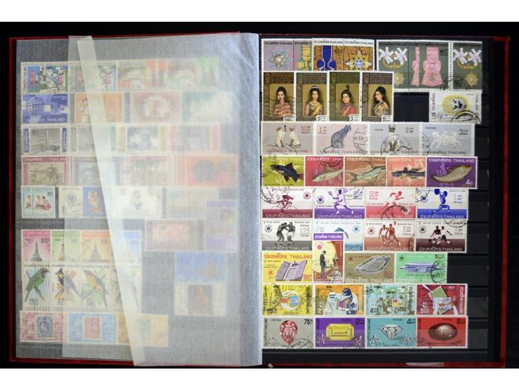 1870/1980, interessante Partie mit Teilsammlungen und Doubletten, Schwerpunkt Asien mit Thailand, China, Pakistan, Japan und 