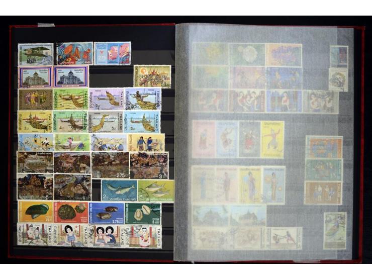 1870/1980, interessante Partie mit Teilsammlungen und Doubletten, Schwerpunkt Asien mit Thailand, China, Pakistan, Japan und 