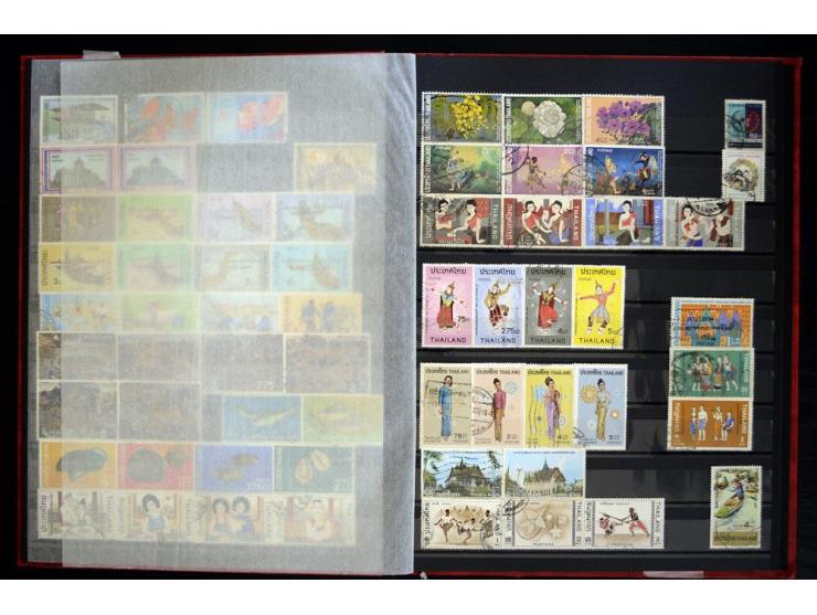 1870/1980, interessante Partie mit Teilsammlungen und Doubletten, Schwerpunkt Asien mit Thailand, China, Pakistan, Japan und 