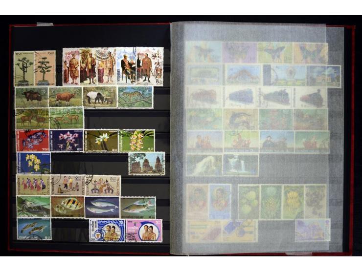 1870/1980, interessante Partie mit Teilsammlungen und Doubletten, Schwerpunkt Asien mit Thailand, China, Pakistan, Japan und 