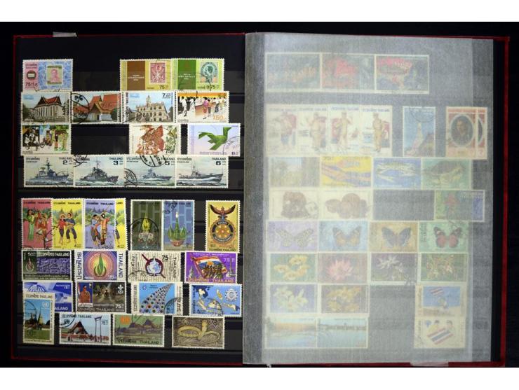 1870/1980, interessante Partie mit Teilsammlungen und Doubletten, Schwerpunkt Asien mit Thailand, China, Pakistan, Japan und 