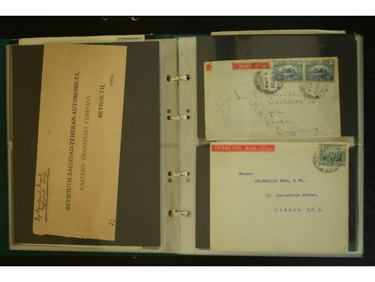 OVERLAND MAIL: 1902/33 (ca.), Sammlungsbestand von etwa 100 Briefen, meist aus dem Irak und Persien, dabei u.a. 16 Belege mit