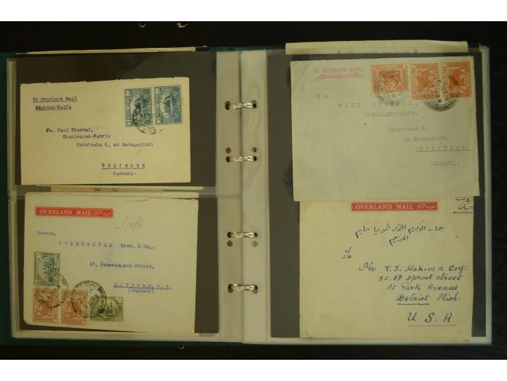 OVERLAND MAIL: 1902/33 (ca.), Sammlungsbestand von etwa 100 Briefen, meist aus dem Irak und Persien, dabei u.a. 16 Belege mit