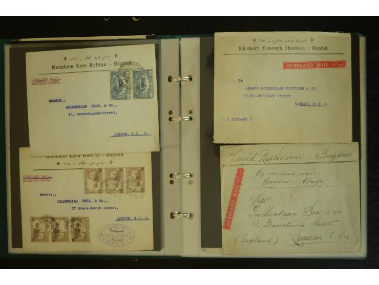 OVERLAND MAIL: 1902/33 (ca.), Sammlungsbestand von etwa 100 Briefen, meist aus dem Irak und Persien, dabei u.a. 16 Belege mit