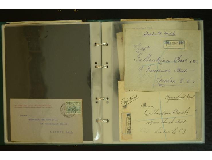 OVERLAND MAIL: 1902/33 (ca.), Sammlungsbestand von etwa 100 Briefen, meist aus dem Irak und Persien, dabei u.a. 16 Belege mit