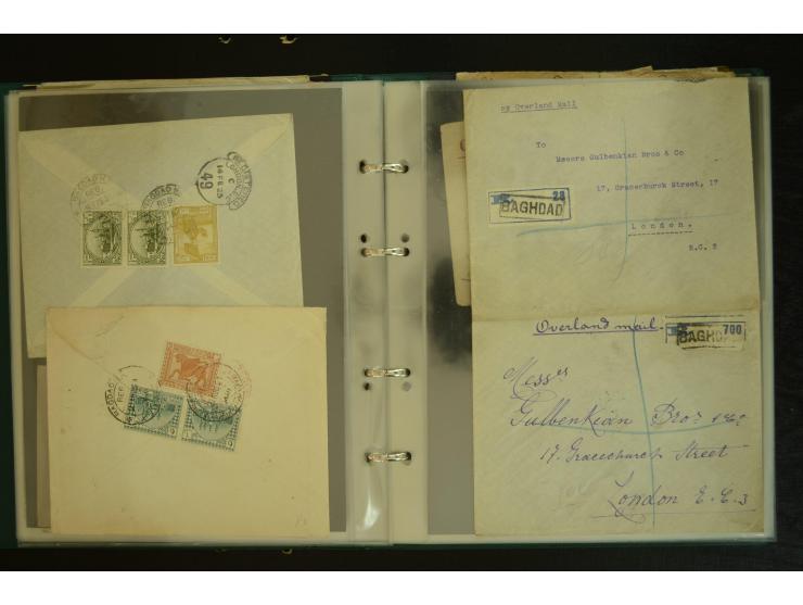 OVERLAND MAIL: 1902/33 (ca.), Sammlungsbestand von etwa 100 Briefen, meist aus dem Irak und Persien, dabei u.a. 16 Belege mit