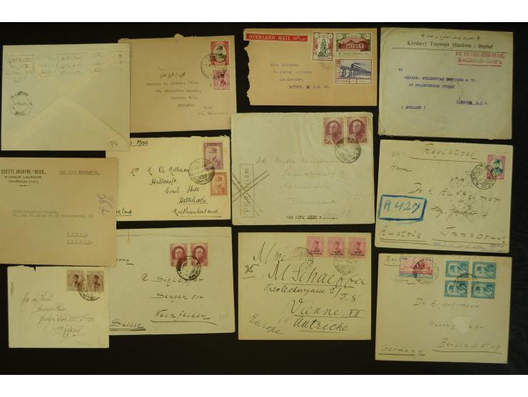 OVERLAND MAIL: 1902/33 (ca.), Sammlungsbestand von etwa 100 Briefen, meist aus dem Irak und Persien, dabei u.a. 16 Belege mit